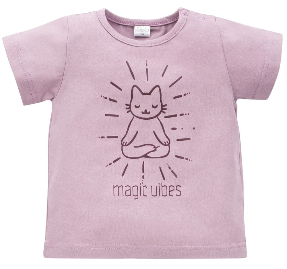 PINOKIO dievčenské tričko Magic Vibes 1-02-2209-32 ružová 86